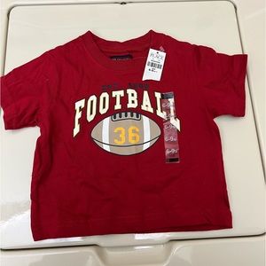 The Children’s Place Baby “FOOTBALL” 6-9 months T-Shirt Red NWT